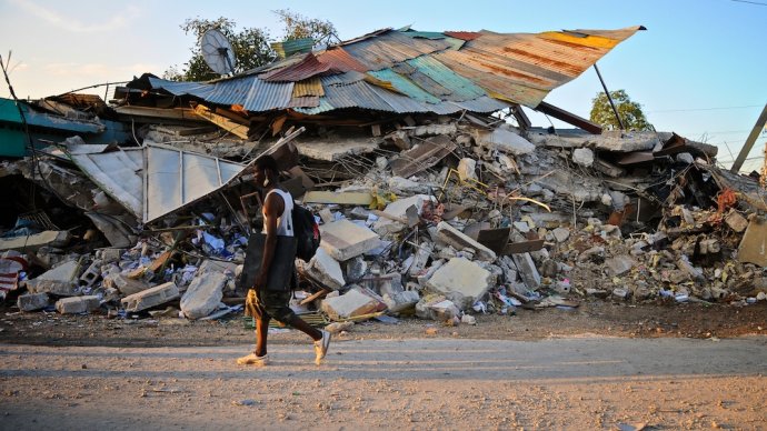 Rubble after Haiti Earthquake